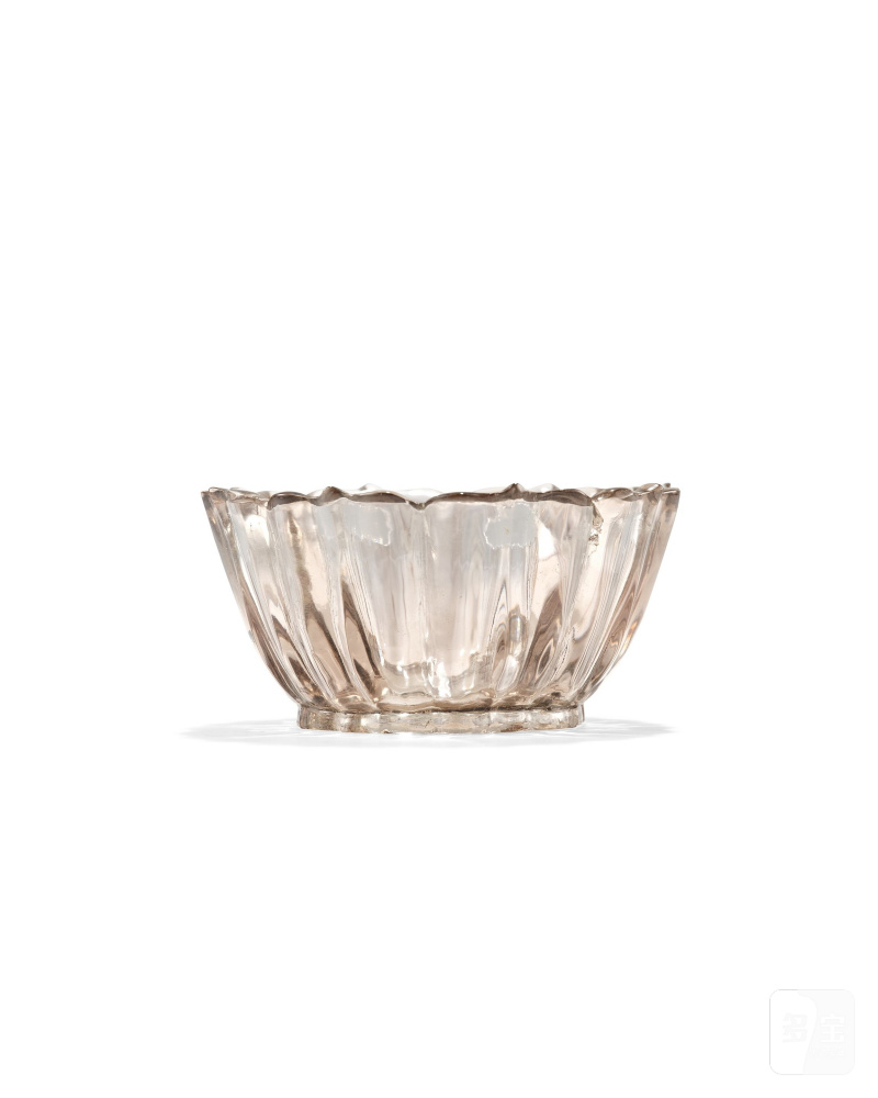 清　水晶菱花式小杯 | A SMALL ROCK CRYSTAL BRACKET-LOBED CUP - 图2